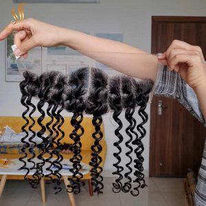 deep wave hair - vietnam hair - human hair closure and bundles