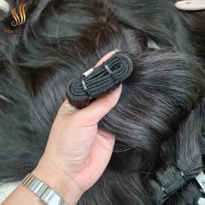 Human hair extension - Vietnamese raw hair double drawn double weft