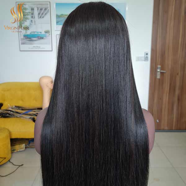 bone straight human hair wig - vietnam hair extensions - 5x5 lace closure wig