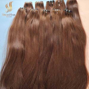 brown hair extensions - vietnamese raw hair - human hair closure and bundles