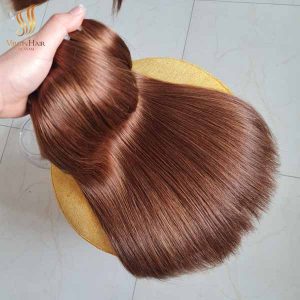 brown hair extensions - vietnamese raw hair - human hair closure and bundles