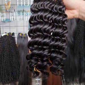 deep wave hair - vietnam hair - human hair closure and bundles