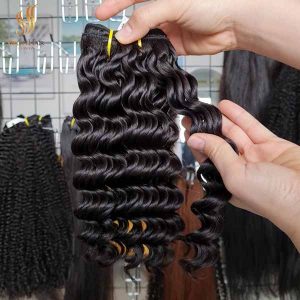 deep wave hair - vietnam hair - human hair closure and bundles