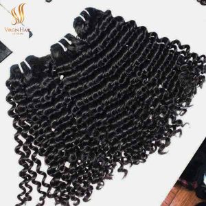 deep wave hair - vietnam hair - human hair closure and bundles