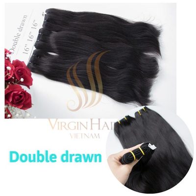 Double drawn straight hair 16 inches