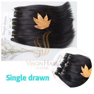 Single drawn bundle straight hair 16 inches