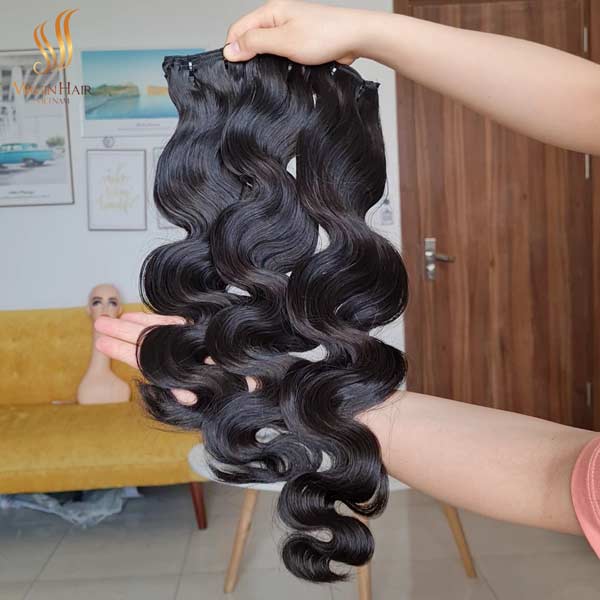 super double drawn Vietnamese hair - body wave bundles - weft hair extensions human hair