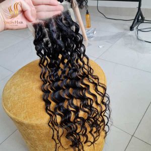 water wave 5x5 lace closure wig - unprocessed virgin human hair - HD closures and frontals