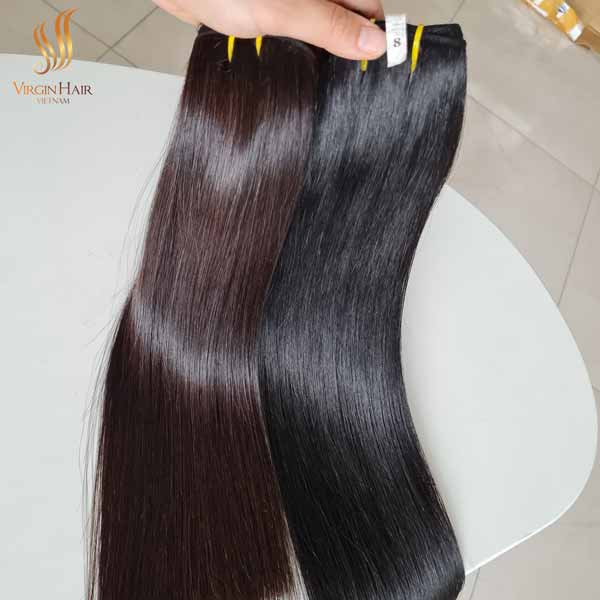 bone straight human hair - vietnam hair - hair bundles with lace closure