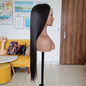 bone straight human hair wig - human hair lace front wig - vietnamese raw hair