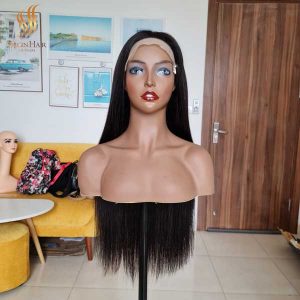 bone straight human hair wig - human hair lace front wig - vietnamese raw hair