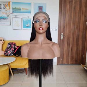 bone straight human hair wig - human hair lace front wig - vietnamese raw hair