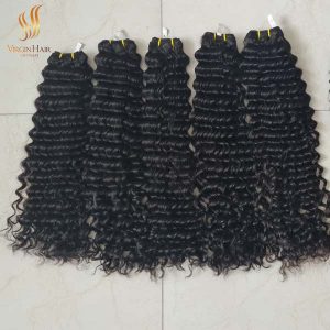 double drawn Vietnamese hair - weft hair extensions - water wave hair