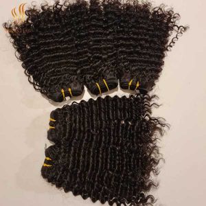 single drawn curly human hair - Vietnam raw hair - cuticle aligned virgin hair