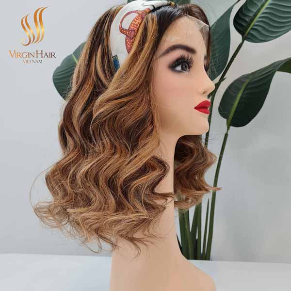 Bouncy Hair Wig_Piano Color_Human Hair Extension