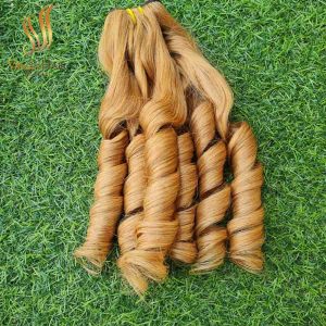 100% Raw Hair Vietnamese_ Human Hair Extension_Bouncy Natural Color_Price Factory.