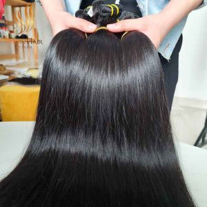 100% Virgin Hair Vietnam Extension Super Double Drawn Straight Hair Bundles