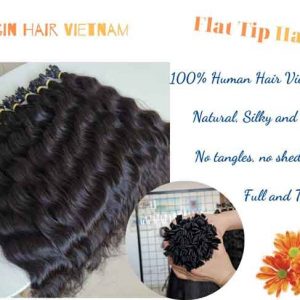 Human Hair Extension_Flat Tip_Natural Wave and Bone Straight_Price Factory