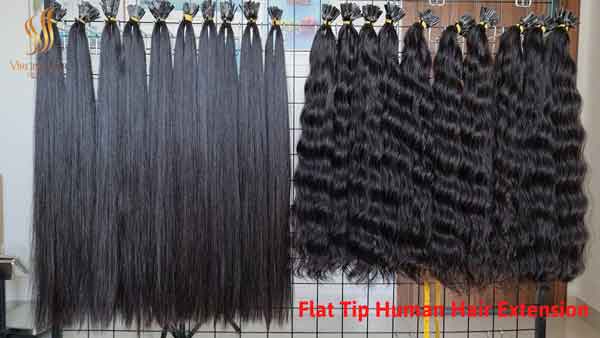 Human Hair Extension_Flat Tip_Natural Wave and Bone Straight_Price Factory