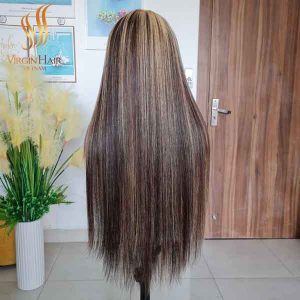 Super Double Drawn Bone Straight With Piano Color_Human Hair Wig_Full Cuticle Aglined_Price Factory