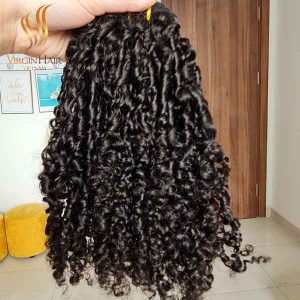 Double Drawn Pixie Curls Virgin Raw Virgin Hair _Huma Hair Vietnamese and Cabodian_Best Quality