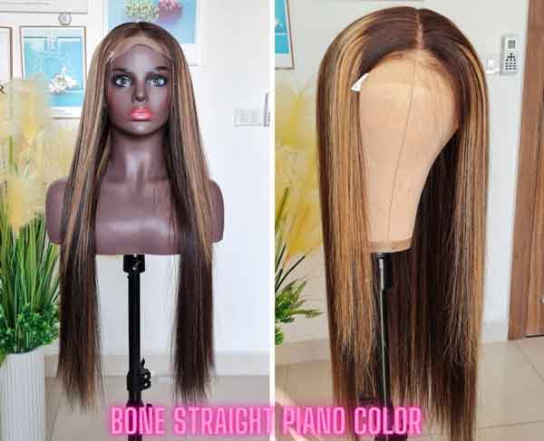 Hot product piano hightligh color Super Double Drawn Bone Straight unprocessed cuticle aligned hair vietnam hair vendors