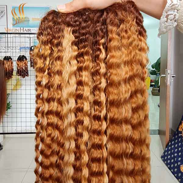 Best Selling 100% Vietnam Virgin Raw Human Hair Extension_Super Double Drawn Curly Hair