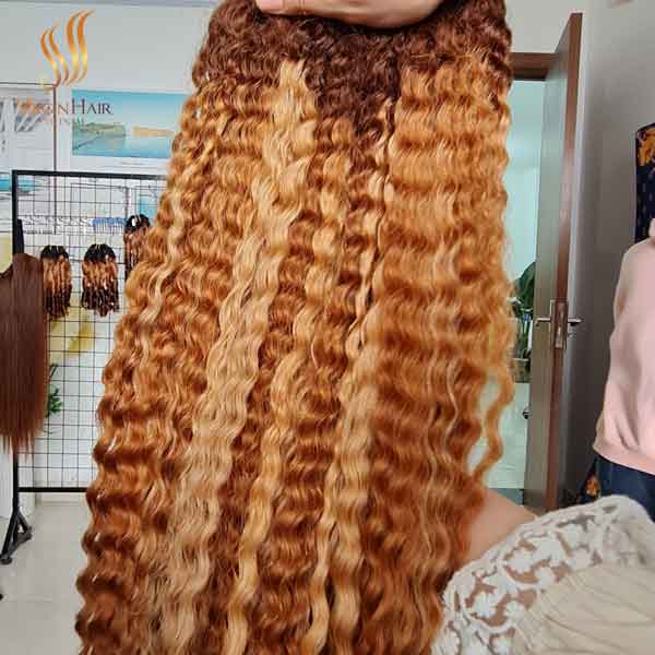 Curly Hair Super Double Drawn Virgin Cuticle Aligned Vietnamese Hair Bundles