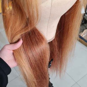 Super double drawn Bone silky straight Hot Color and mixed color Vietnamese human hair