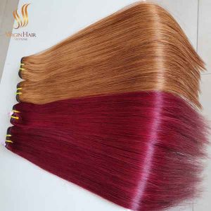 [ HOT COLOR 2022 ] Super Double Drawn Bone Straight 100% Vietnamese Raw Hair Best Price In The Market