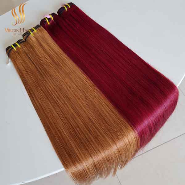[ HOT COLOR 2022 ] Super Double Drawn Bone Straight 100% Vietnamese Raw Hair Best Price In The Market