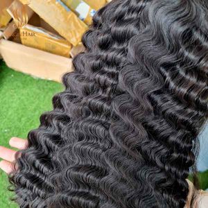 Wholesale Burmese Curly Hair_100% Human Hair Extension With 3 bundle Super Drawn 28 inch