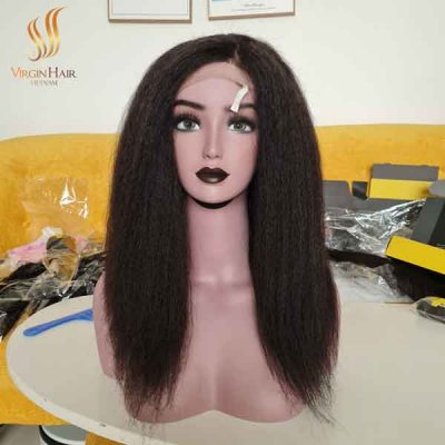 180% Densty Virgin Cuticle Aligned 100% Human Hair for 5x5 HD Transparent Lace Closure Wigs Kinky Straight