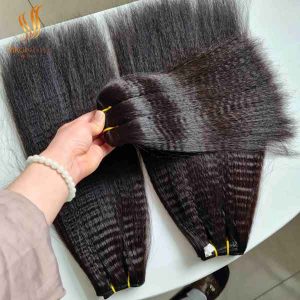 Hot Trend Kinky Straight Wigs For Black Women High Quality 100% Vietnamese Raw Hair