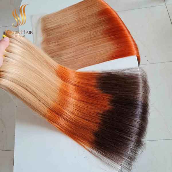 Bone Straight Mix Color With Quality Double Drawn