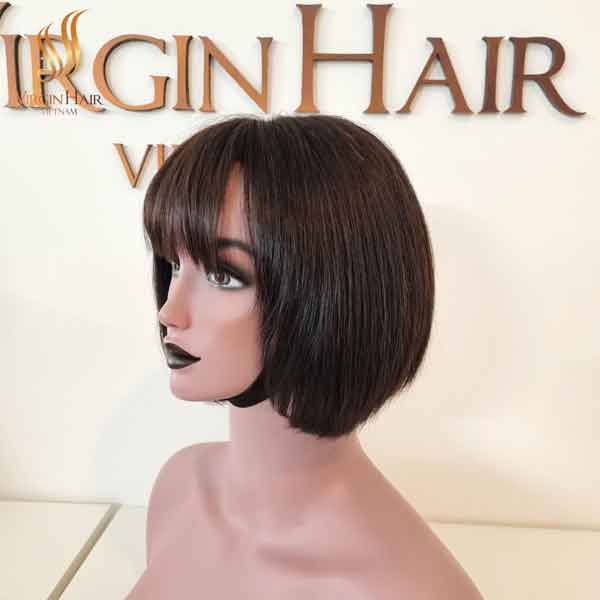 Bang Wig Straight Hair _100% Human Hair Wig With 1,5 bundle Very Full and Beautiful