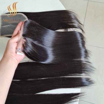 Lace Closure 100% human hair Vietnamese Very Thin is suitable for the skin of black women
