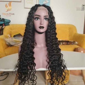 180% Densty Virgin Cuticle Aligned 100% Human Hair for 13*4 HD Transparent Lace Frontal Water Wave Wigs