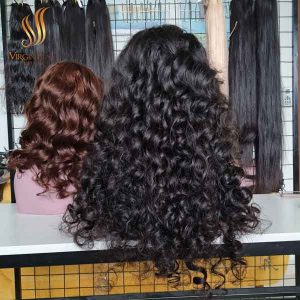 Bouncy Hair Wig_100% Human Hair Vietnamese With Natural Color For Black Women