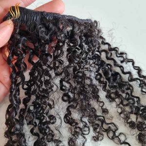 Hot Selling Pixie Curly 100% clip in extensions human hair