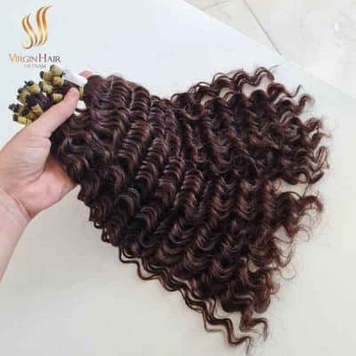 Top Quality 100% Human Hair Extensions With Natural Color and Brown Color I Tip Hair Extensions