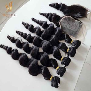 Vendors Double Drawn Hair Weave 100% loose wave Raw Human Hair Bundles raw virgin Vietnamese cuticle aligned hair