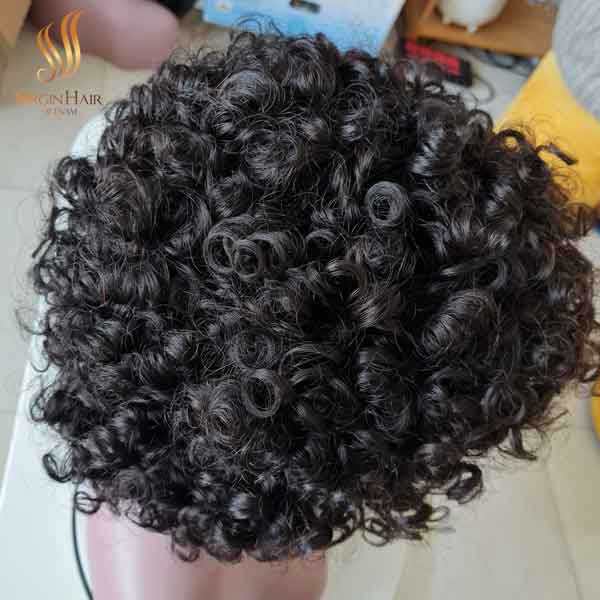 High Quality Bouncy Curls Wig Unprocessed Virgin Human Hair Best Price