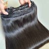 Wholesale clip in hair extension Straight Hair 100% virgin remy real hair clip in extensions