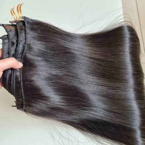 Clip ins Straight Hair_100% Human hair Vietnamese With natural Color