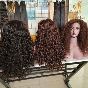 Raw Virgin Cuticle Aligned Human Hair Transparent Lace Front Wig, Lace Closure Full Lace Human Hair Wig