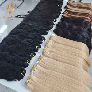 100% Vietnamese virgin human hair extensions bundle only cut from one donor