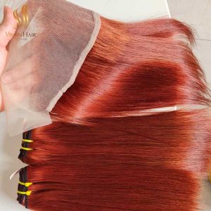 High Quality Combo 2 bundle + 1 Frontal BOne Straight With Red Color