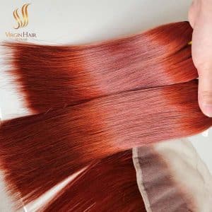 Top Quality Hair 2 Bundles SDD Bone Straight Red Color Human Hair, 100% Raw Virgin Hair Vietnam, Wholesale Price Factory
