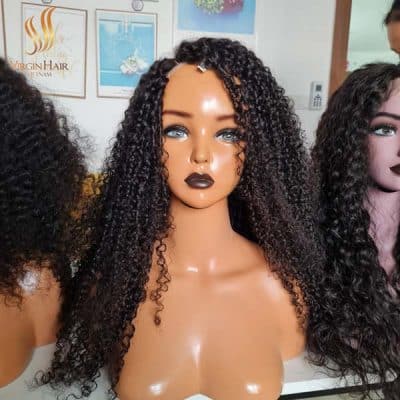 Vietnamese double drawn short pixie cut curly wig raw virgin Brazilian cuticle aligned